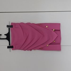 Hot Pink High Waisted Pencil Skirt